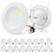 Luxrite 5/6 Inch LED Recessed Can Light 5CCT 2700K-5000K 17W 1500LM Dimmable Wet Rated Baffle, 16PK LR23798-16PK - alternate 1